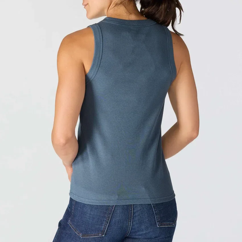 Leichtes, atmungsaktives Tencel-Tanktop für Damen mit Rippmuster