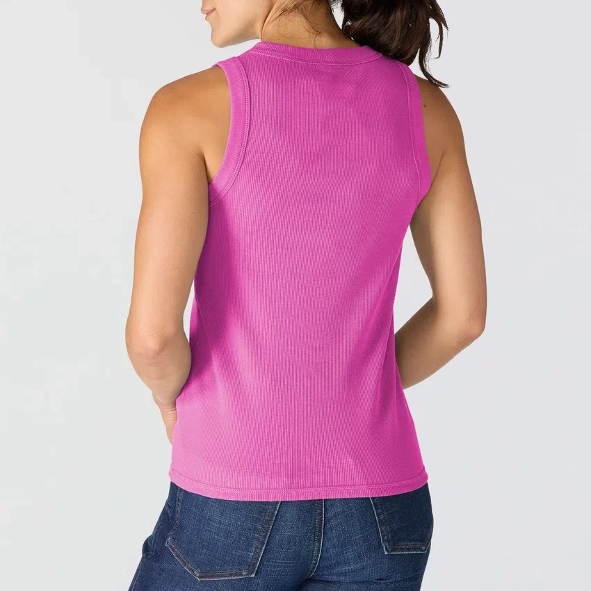 Leichtes, atmungsaktives Tencel-Tanktop für Damen mit Rippmuster