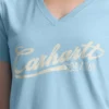 Leichtes Tencel-Hemd mit V-Ausschnitt und Grafik für Damen