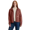 Leichtes Tencel-Hoodie mit durchgehendem Reissverschluss für Damen