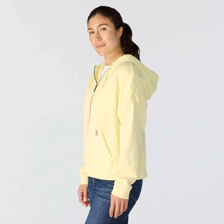 Leichtes Tencel-Hoodie mit durchgehendem Reissverschluss für Damen