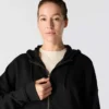 Leichtes Tencel-Hoodie mit durchgehendem Reissverschluss für Damen