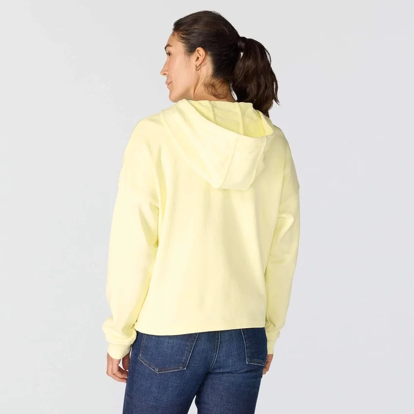 Leichtes Tencel-Hoodie mit durchgehendem Reissverschluss für Damen