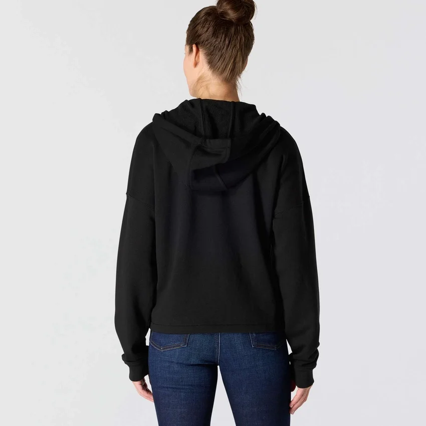 Leichtes Tencel-Hoodie mit durchgehendem Reissverschluss für Damen