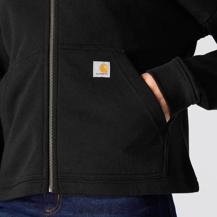 Leichtes Tencel-Hoodie mit durchgehendem Reissverschluss für Damen