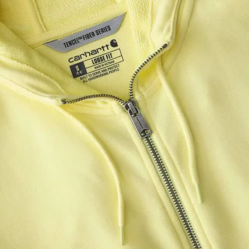 Leichtes Tencel-Hoodie mit durchgehendem Reissverschluss für Damen