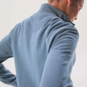 Leichtes Tencel-Pullover-Sweatshirt mit halbem Reissverschluss für Damen