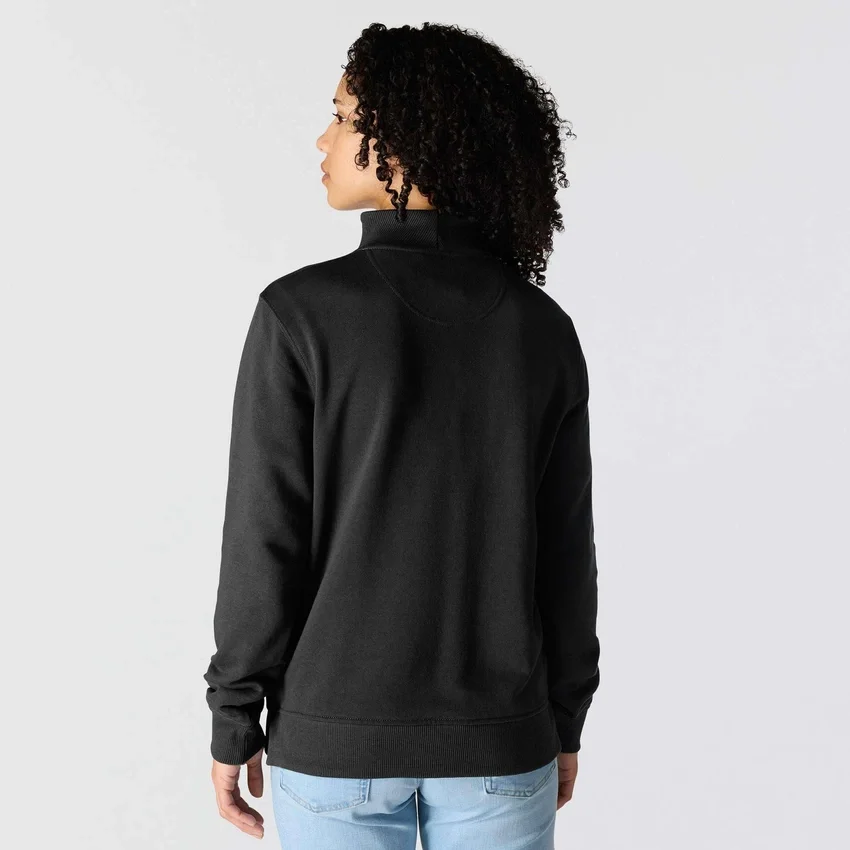 Leichtes Tencel-Pullover-Sweatshirt mit halbem Reissverschluss für Damen