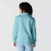 Leichtes Tencel-Pullover-Sweatshirt mit halbem Reissverschluss für Damen
