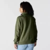 Leichtes Tencel-Pullover-Sweatshirt mit halbem Reissverschluss für Damen
