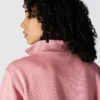 Leichtes Tencel-Pullover-Sweatshirt mit halbem Reissverschluss für Damen