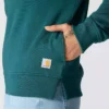 Leichtes Tencel-Pullover-Sweatshirt mit halbem Reissverschluss für Damen