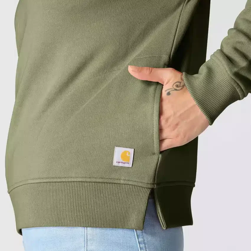 Leichtes Tencel-Pullover-Sweatshirt mit halbem Reissverschluss für Damen