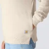 Leichtes Tencel-Pullover-Sweatshirt mit halbem Reissverschluss für Damen