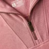 Leichtes Tencel-Pullover-Sweatshirt mit halbem Reissverschluss für Damen