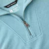 Leichtes Tencel-Pullover-Sweatshirt mit halbem Reissverschluss für Damen