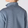 Leichtes Tencel-Pullover-Sweatshirt mit halbem Reissverschluss für Damen
