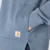 Leichtes Tencel-Pullover-Sweatshirt mit halbem Reissverschluss für Damen