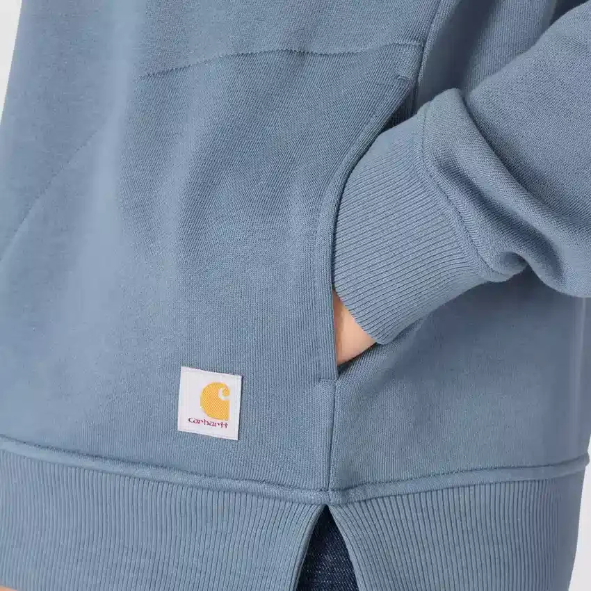 Leichtes Tencel-Pullover-Sweatshirt mit halbem Reissverschluss für Damen