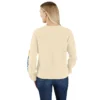 Leichtes Tencel-Sweatshirt für Damen mit lockerer Passform und bedruckten Armlingen