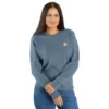 Leichtes Tencel-Sweatshirt mit Rundhalsausschnitt für Damen