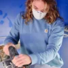 Leichtes Tencel-Sweatshirt mit Rundhalsausschnitt für Damen