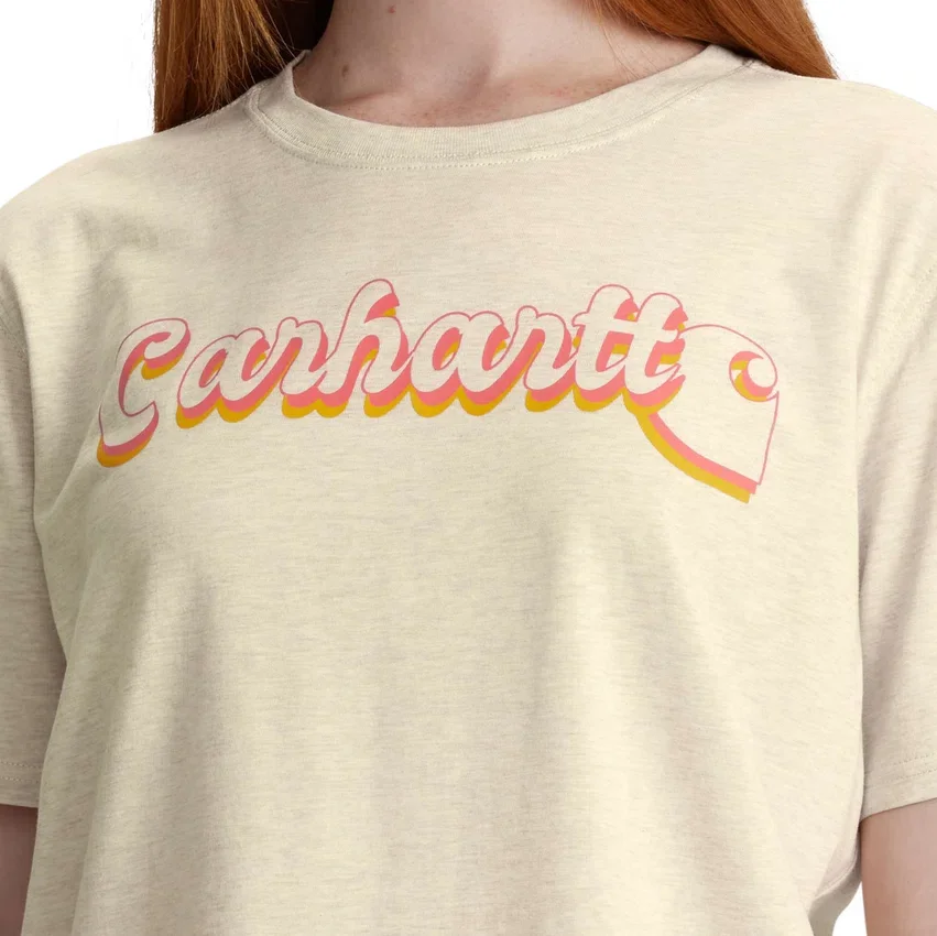 Leichtes Tencel-Sweatshirt mit Rundhalsausschnitt und Grafikprint für Damen