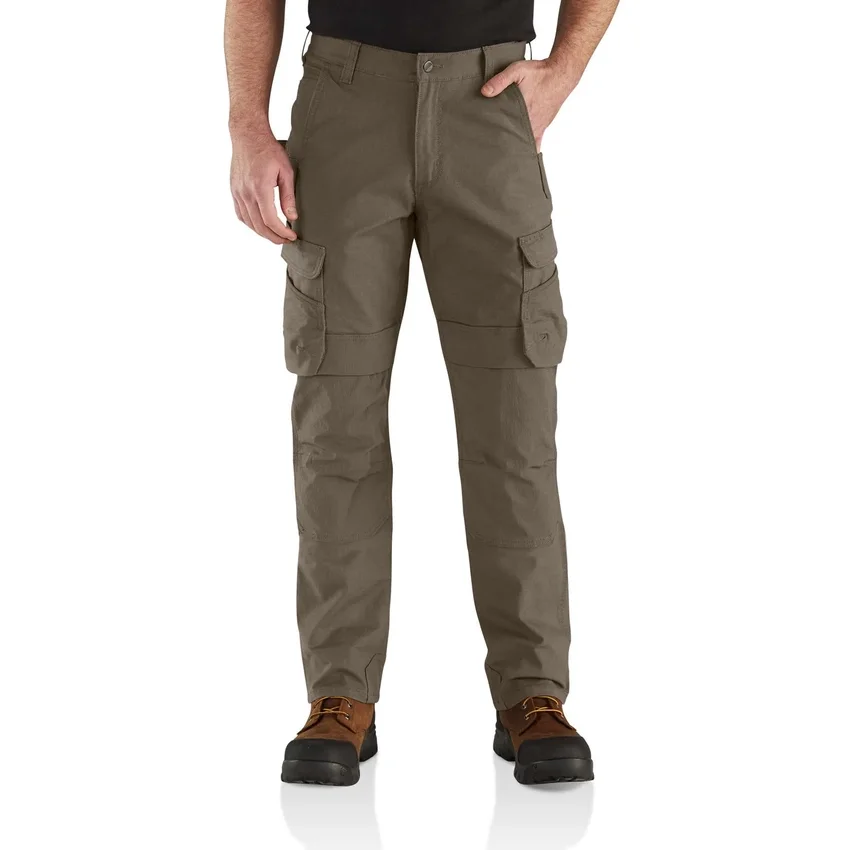 Locker sitzende, gerade geschnittene Cargo-Hose mit Double Knee Pant – Arbeitshose