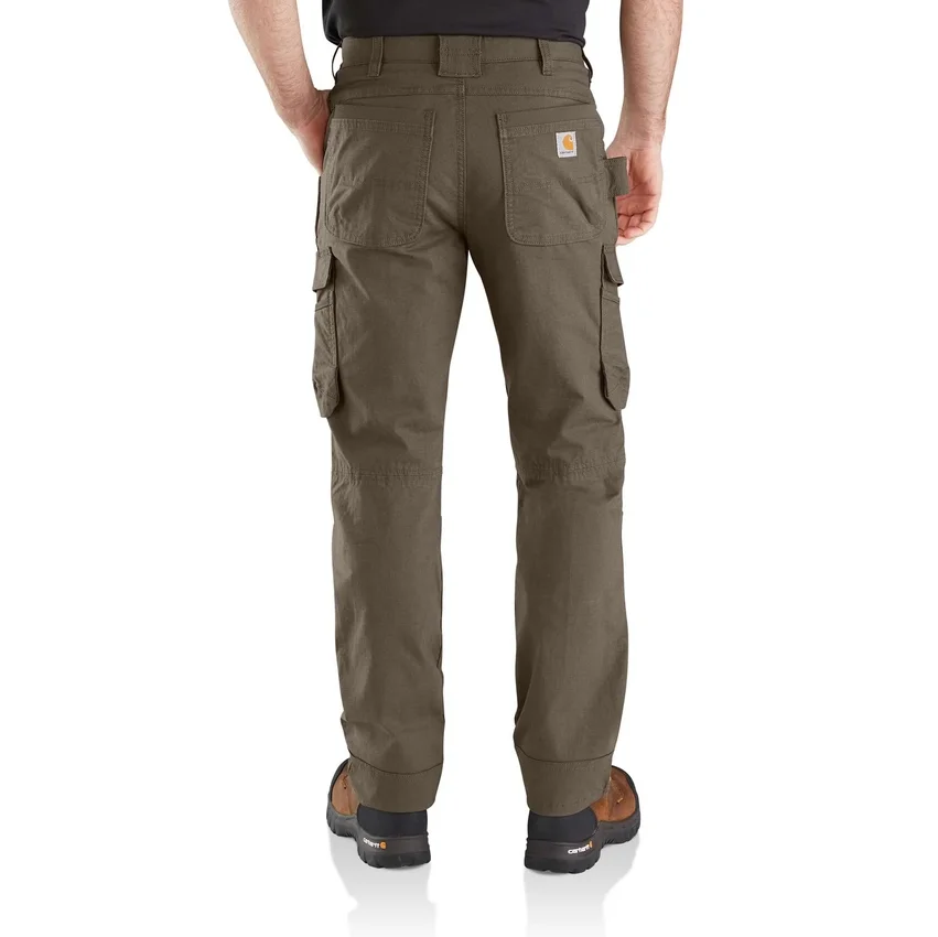 Locker sitzende, gerade geschnittene Cargo-Hose mit Double Knee Pant – Arbeitshose