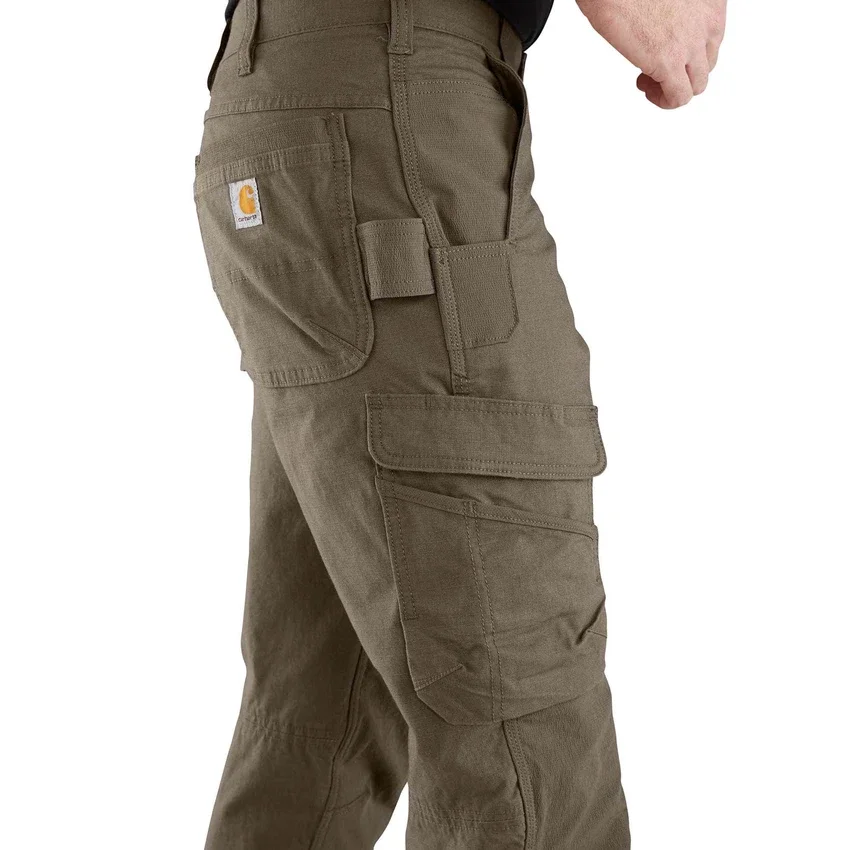 Locker sitzende, gerade geschnittene Cargo-Hose mit Double Knee Pant – Arbeitshose