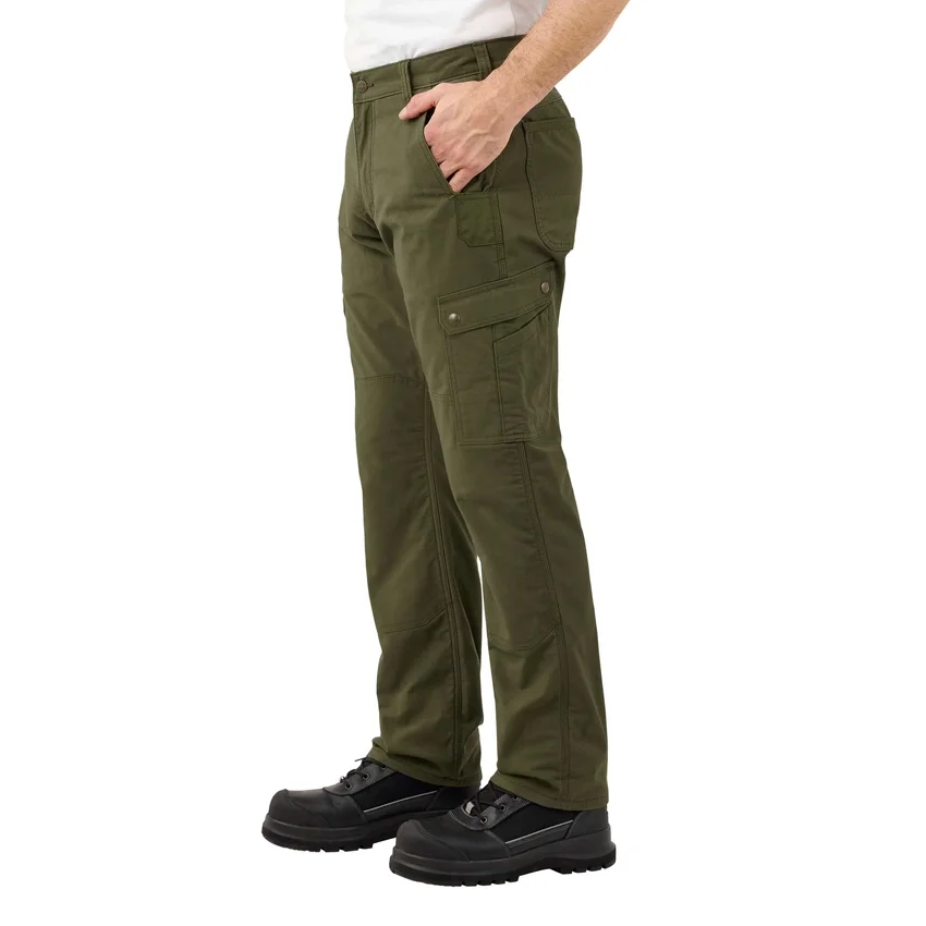 Locker sitzende, gerade geschnittene Ripstop-Cargo-Hose mit Futter – Arbeitshose