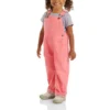 Locker sitzende Latzhose für Mädchen aus Canvas mit Flanellfutter