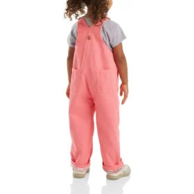 Locker sitzende Latzhose für Mädchen aus Canvas mit Flanellfutter