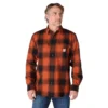 Locker sitzendes, schweres Flanell-Langarmhemd mit Karomuster