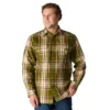 Locker sitzendes, schweres Flanell-Langarmhemd mit Karomuster