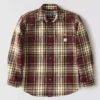 Locker sitzendes, schweres Flanell-Langarmhemd mit Karomuster