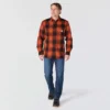 Locker sitzendes, schweres Flanell-Langarmhemd mit Karomuster