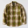 Locker sitzendes, schweres Flanell-Langarmhemd mit Karomuster