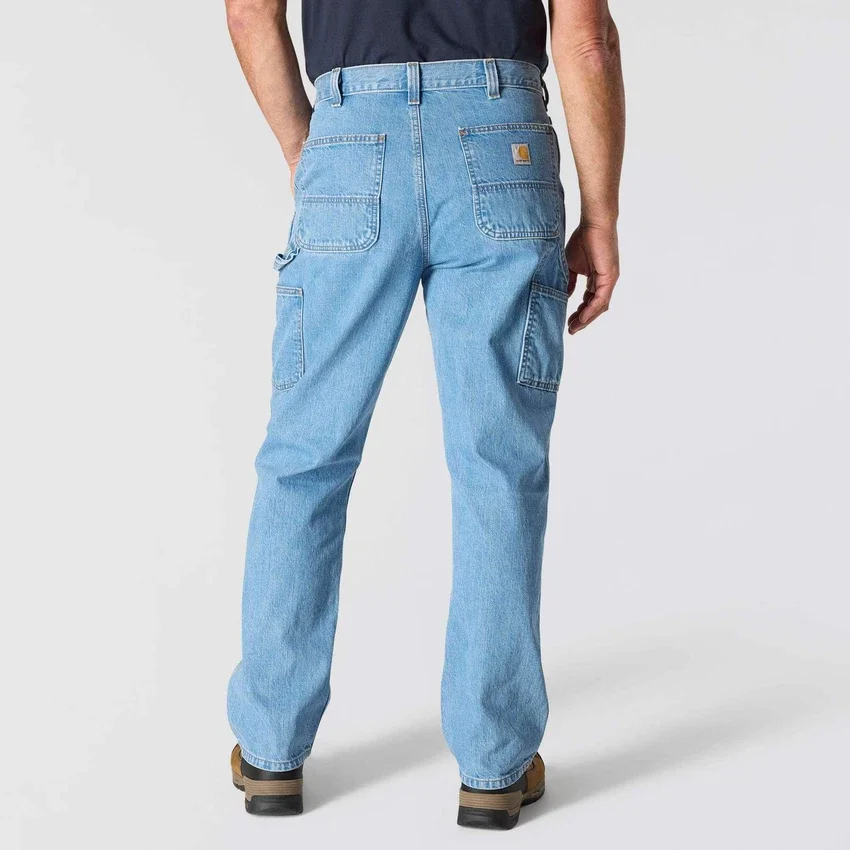 Lockere, gerade geschnittene Arbeitsjeans für Herren