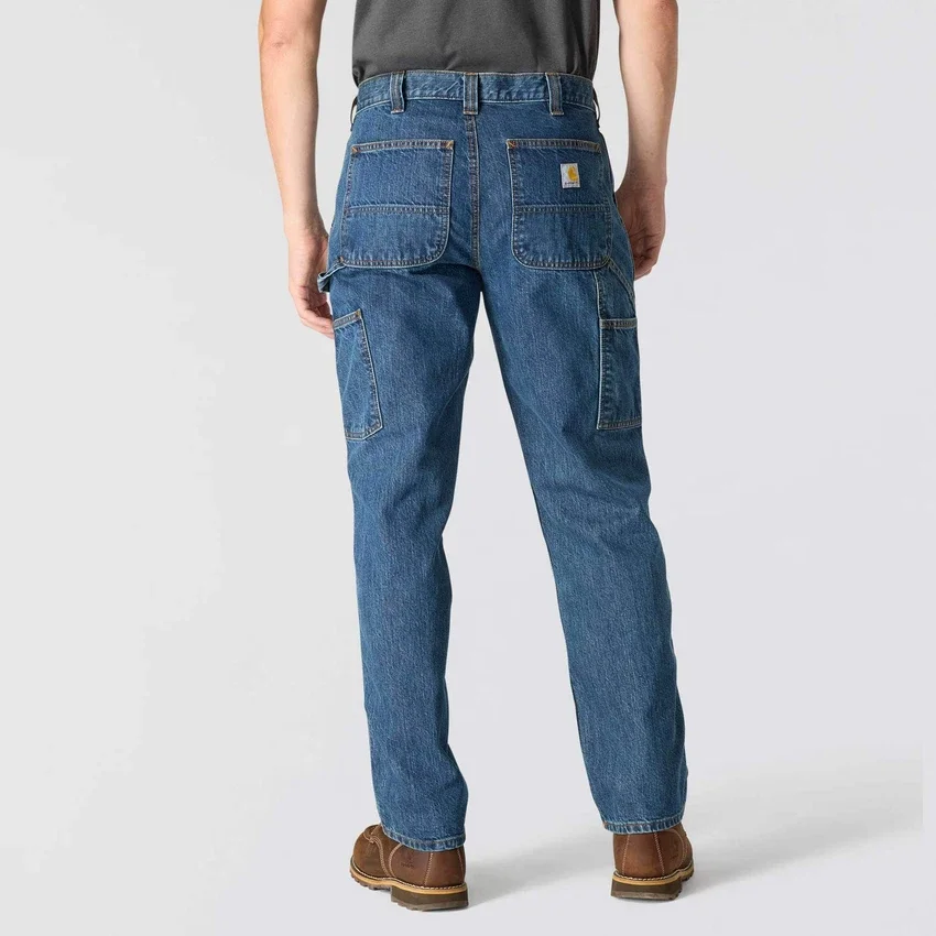 Lockere, gerade geschnittene Arbeitsjeans für Herren
