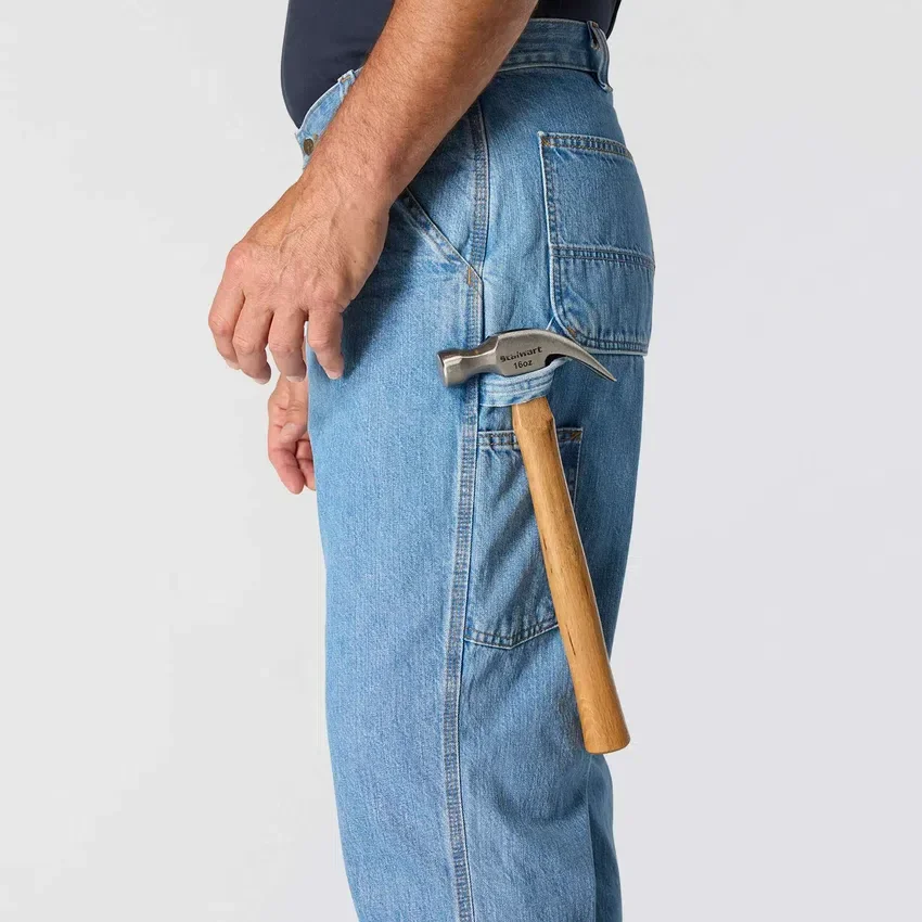 Lockere, gerade geschnittene Arbeitsjeans für Herren