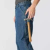 Lockere, gerade geschnittene Arbeitsjeans für Herren