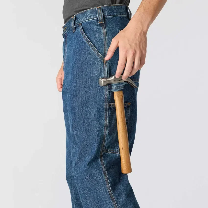 Lockere, gerade geschnittene Arbeitsjeans für Herren