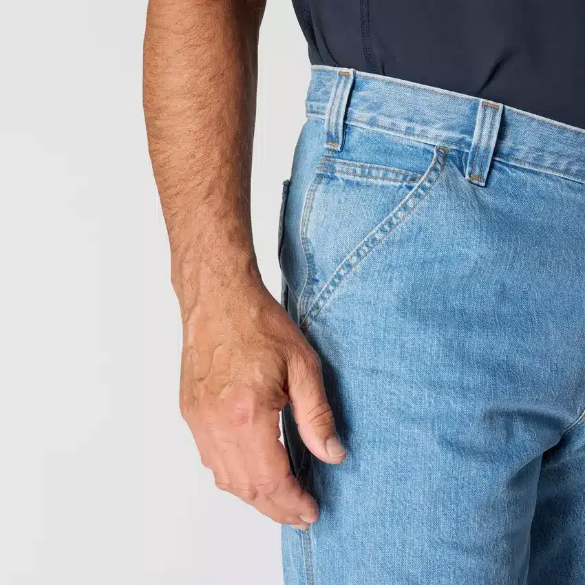 Lockere, gerade geschnittene Arbeitsjeans für Herren