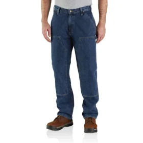 Lockere, gerade geschnittene Jeans mit doppelten Knieverstärkungen – Arbeitsjeans