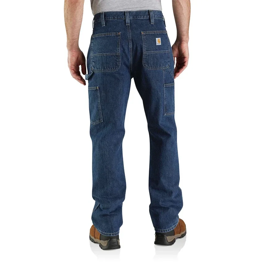 Lockere, gerade geschnittene Jeans mit doppelten Knieverstärkungen – Arbeitsjeans