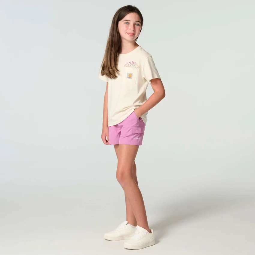 Mädchen-Shorts mit elastischem Bund aus Rugged Flex®-Gewebe im Camouflage-Muster (Kinder/Jugend)