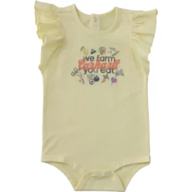 Mädli-Body mit kurzen Armlingen und Gemüsemotiv (Baby)