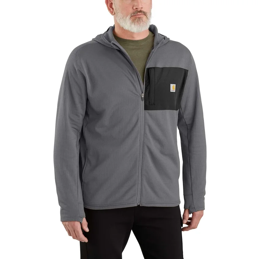 Men's Force Hoodie mit Reissverschluss, Fleecefutter und feuchtigkeitsableitender Funktion