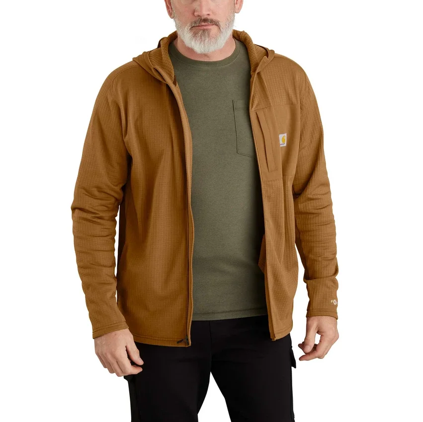 Men's Force Hoodie mit Reissverschluss, Fleecefutter und feuchtigkeitsableitender Funktion